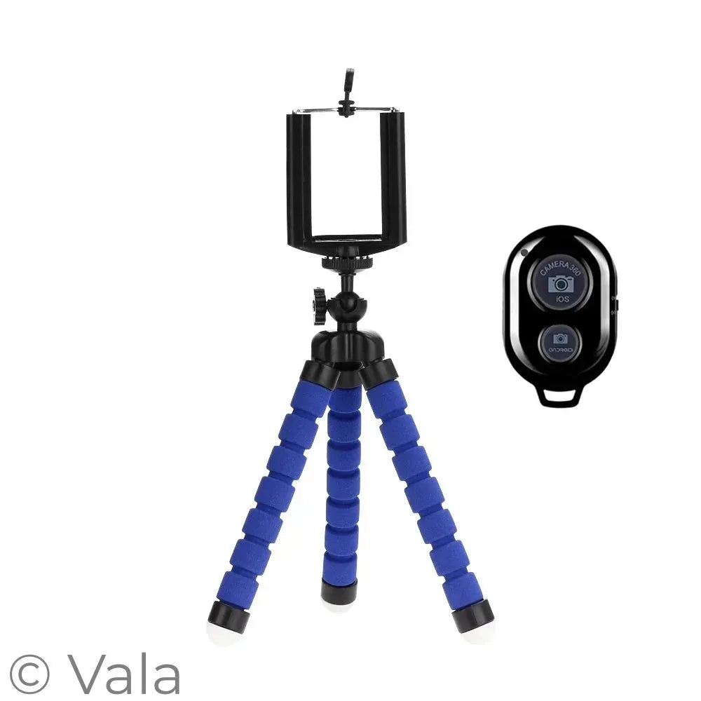 Octopus Phone Tripod – Flexible Mini Stand with Bluetooth Remote Shutter