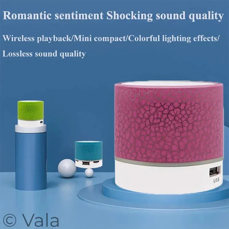 Mini Bluetooth Speaker – LED Glow, TF Card & Stereo Sound