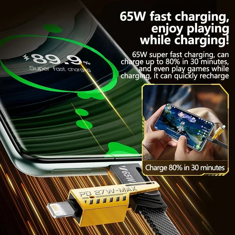 4-in-1 Mecha Fast Charging Cable (65W / PD 27W)