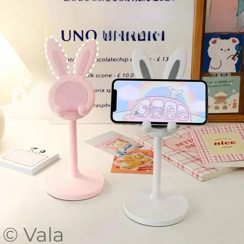 Rabbit Phone Stand – Cute Adjustable Desk Holder, Universal Fit