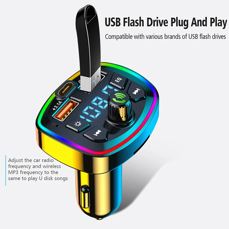 Fireurus Bluetooth 5.0 FM Transmitter for Car