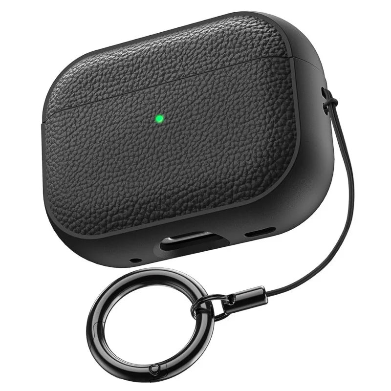 Premium Leather AirPods Case with Lanyard & Cleaning Pen