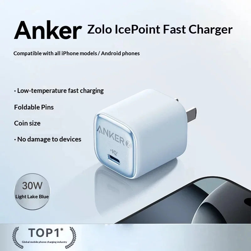 Anker 30W PD Fast Charger | USB-C Wall Charger for iPhone & Samsung