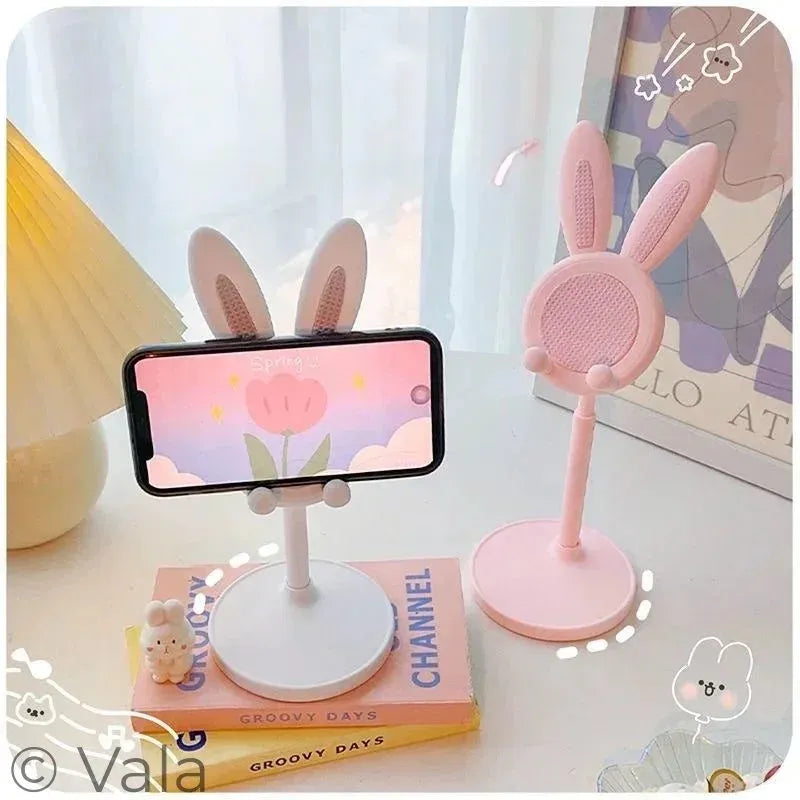 Rabbit Phone Stand – Cute Adjustable Desk Holder, Universal Fit