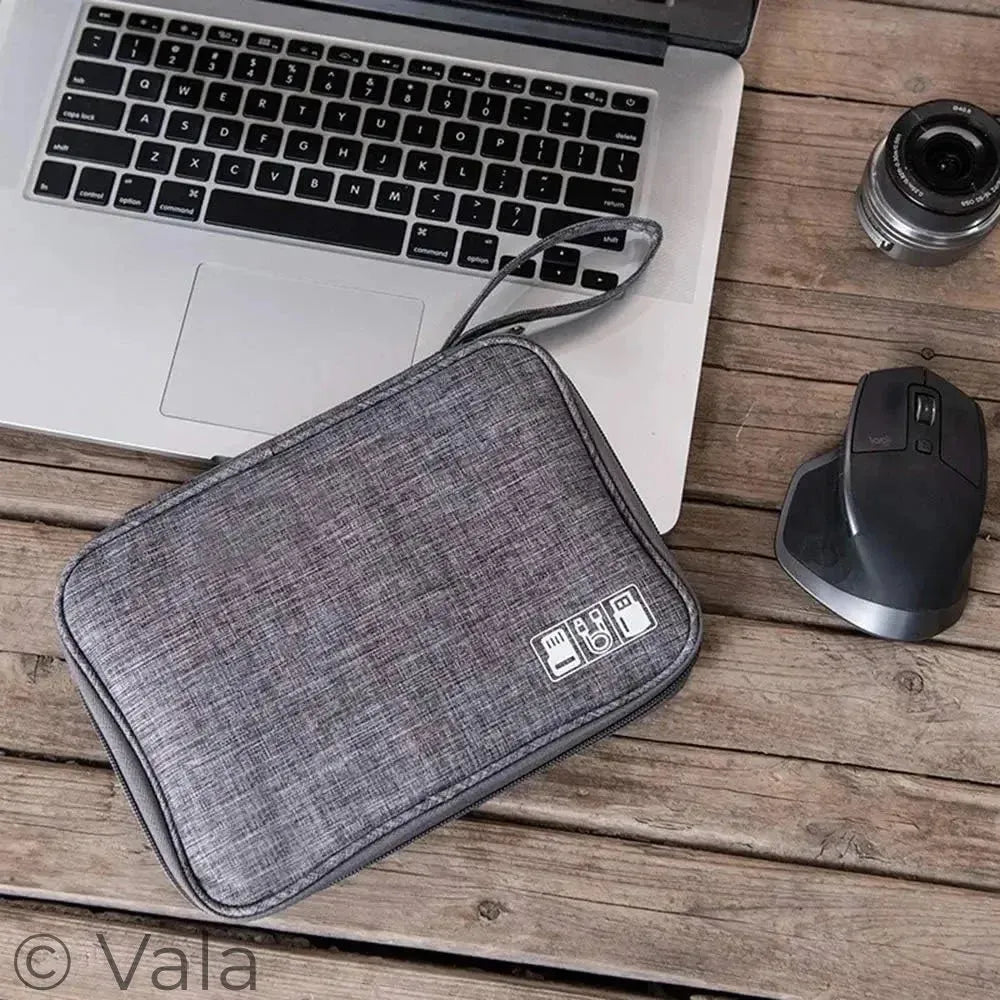 Waterproof Travel Tech Organizer Bag – Cables, Cards & Accessories