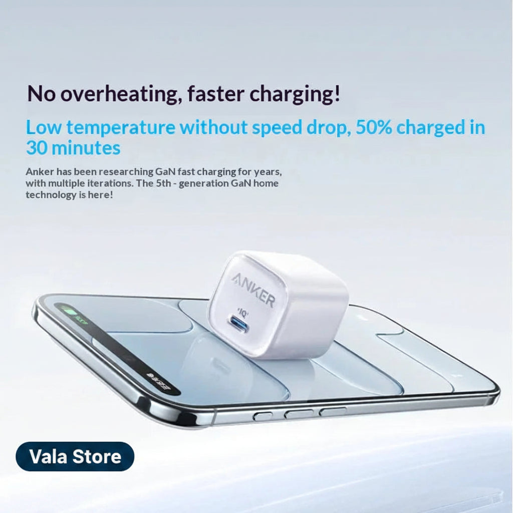Anker 30W PD Fast Charger | USB-C Wall Charger for iPhone & Samsung