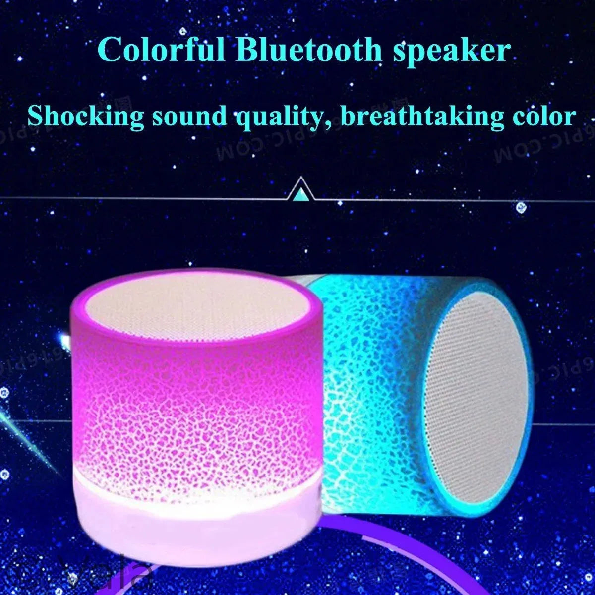 Mini Bluetooth Speaker – LED Glow, TF Card & Stereo Sound