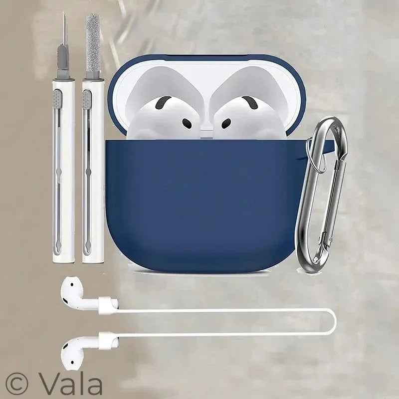 Silicone AirPods 4 Case with Carabiner Hook | Shockproof Earbuds Protective Cover