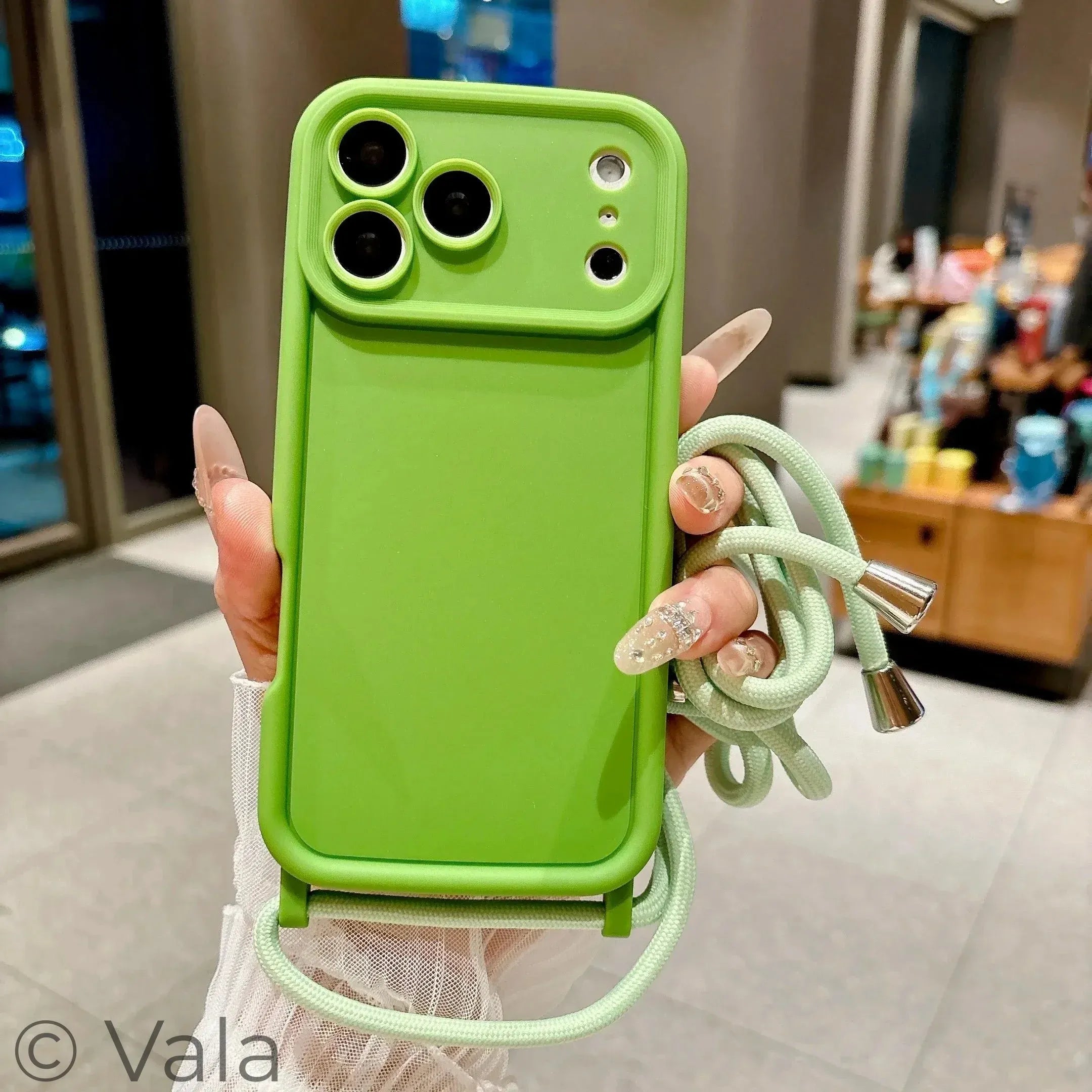 iPhone Crossbody Case with Lanyard | Soft Silicone Cover | iPhone 7–18 Pro Max, SE, Air