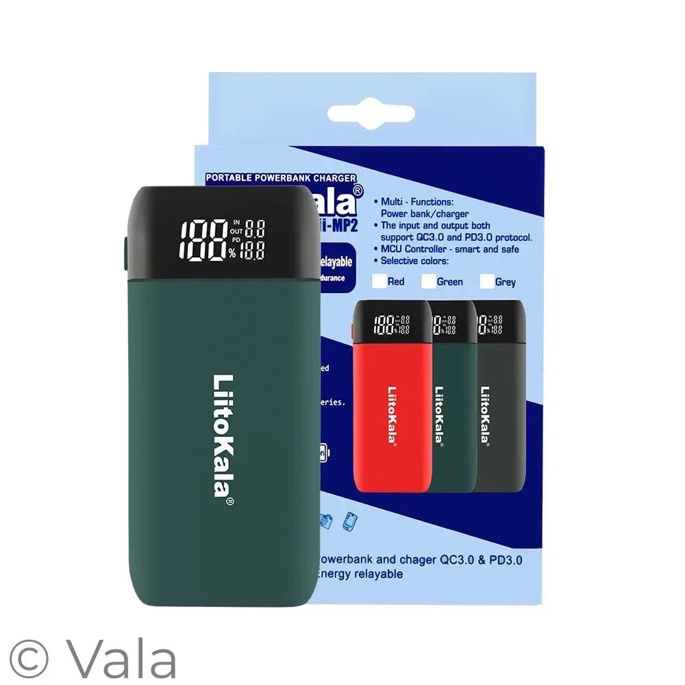 Dual Bay Battery Charger & Power Bank