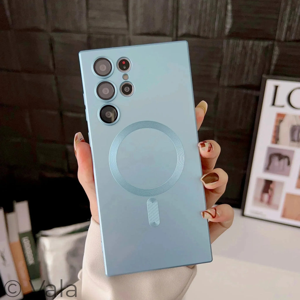 Premium Magnetic Matte Samsung Case | Drop Protection & Wireless Charging | S23 to S26 Ultra