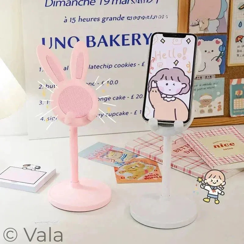Rabbit Phone Stand – Cute Adjustable Desk Holder, Universal Fit