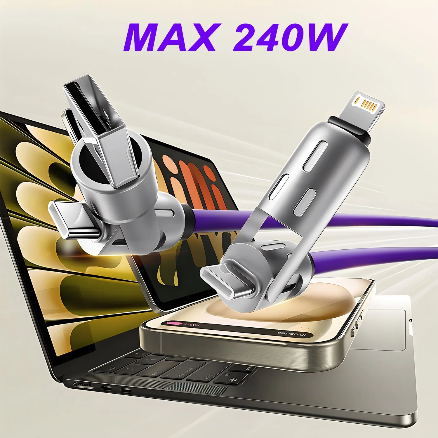 4-in-1 USB-C Fast Charging Cable 240W