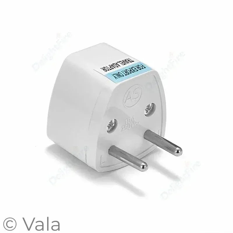 White plug adapter on a white background