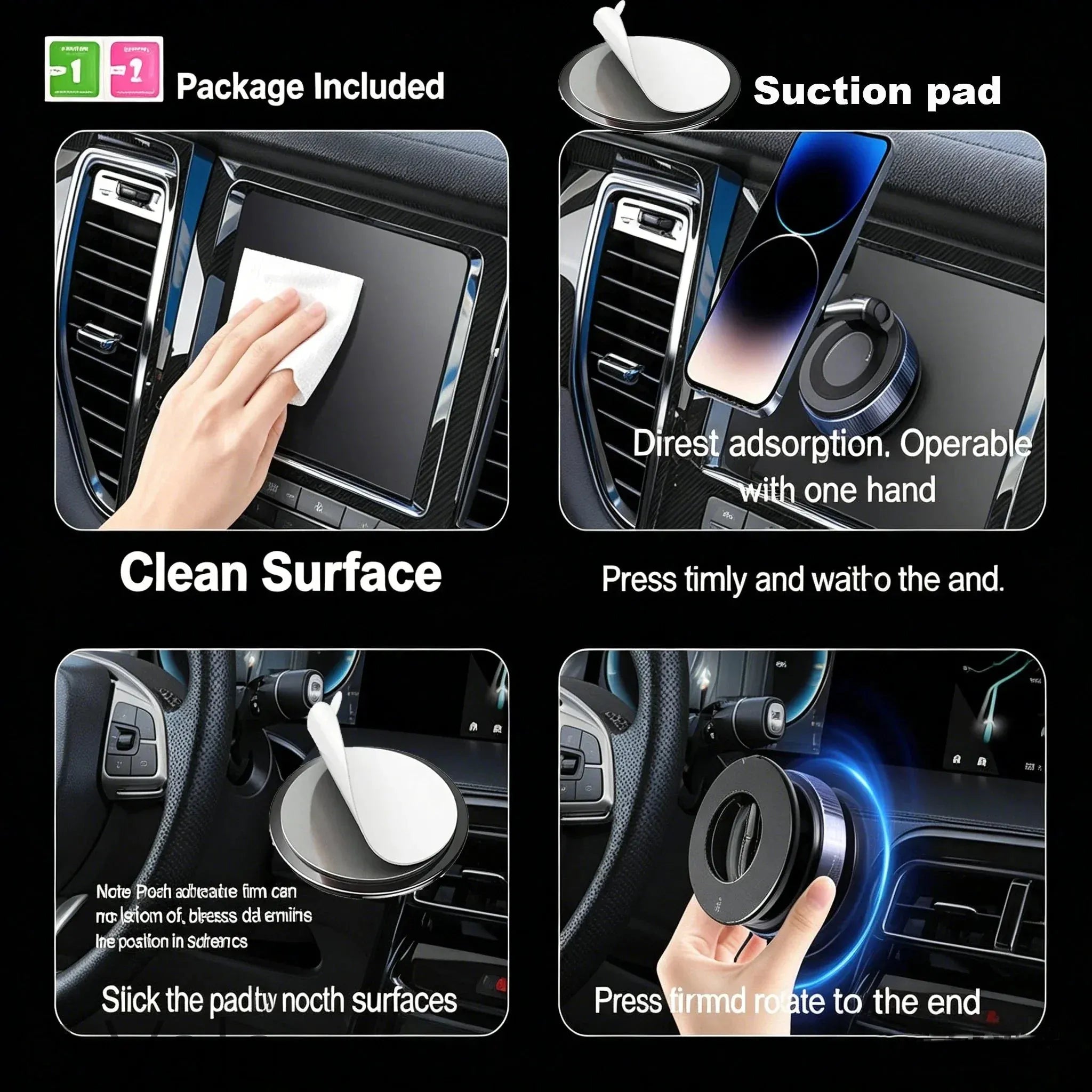 Magnetic Phone Holder – 360° Rotatable, Ultra-Strong Suction Mount
