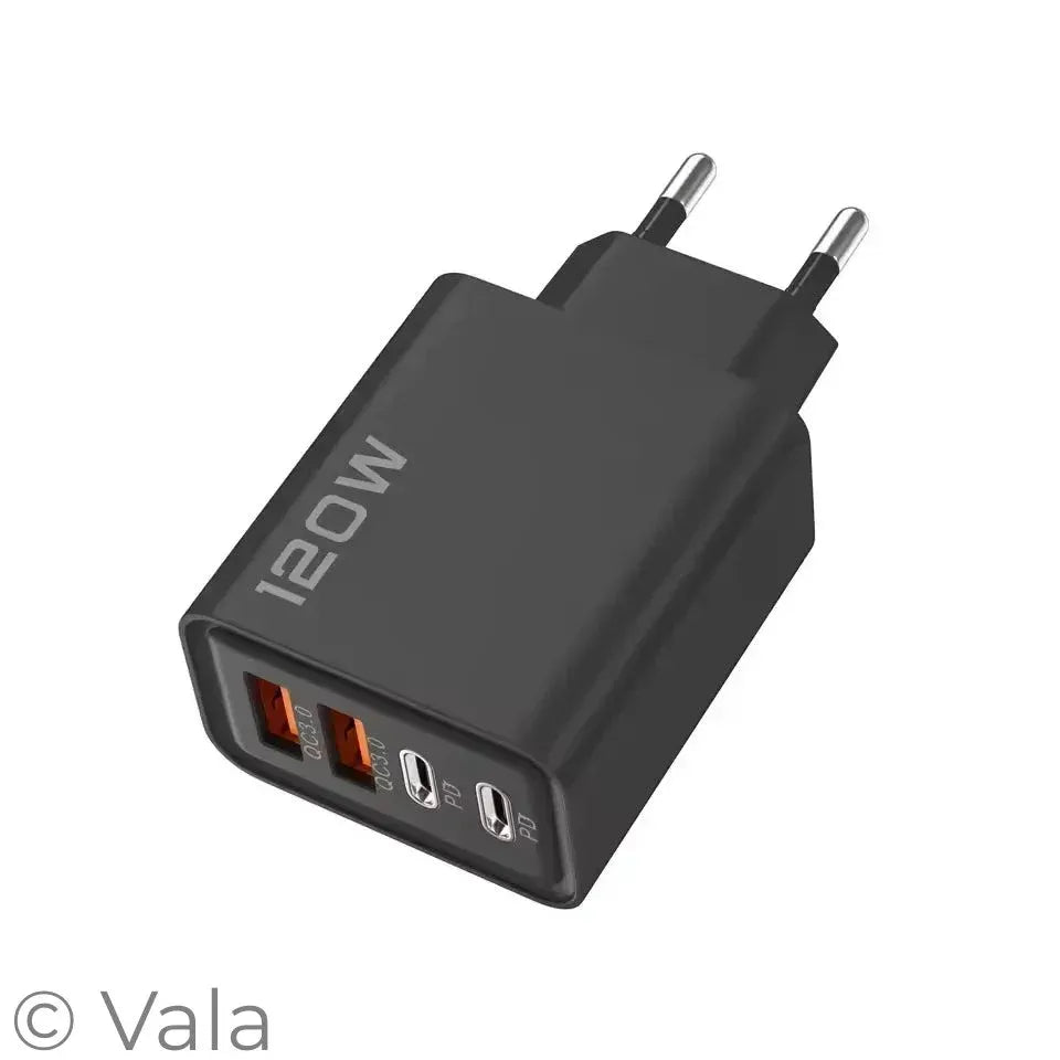 4-Port 120W USB Charger – Fast Charging for All Devices