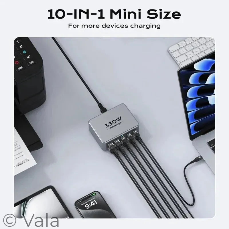 330W GaN Charging Station – Charge 10 Devices at Once
