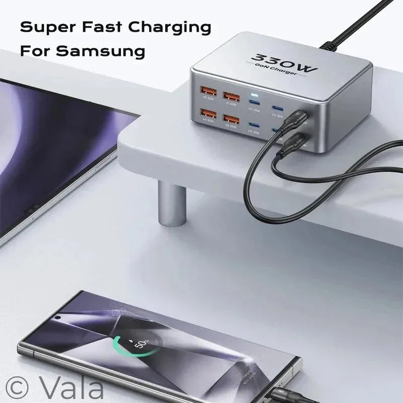 330W GaN Charging Station – Charge 10 Devices at Once