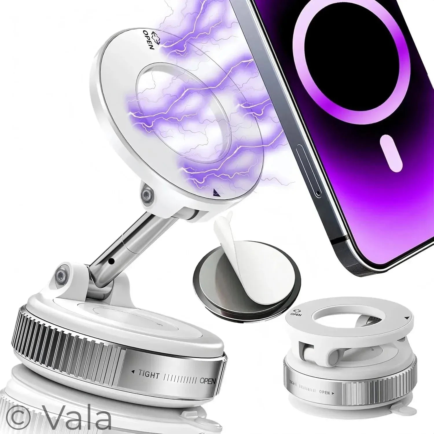 Magnetic Phone Holder – 360° Rotatable, Ultra-Strong Suction Mount
