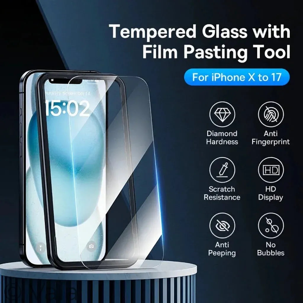 Anti-Spy & HD Screen Protector – iPhone 11 to 17 Pro Max