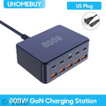 800W GaN 10-Port USB-C PD Fast Charger | 100W Desktop Charging Station