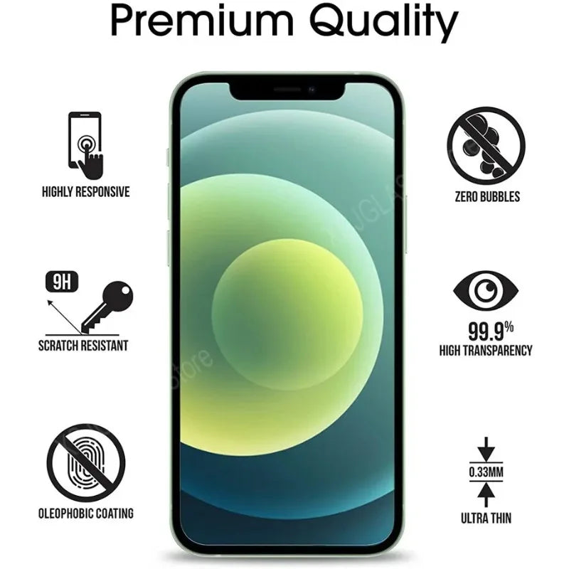 iPhone Tempered Glass Screen Protector (3 Pack)