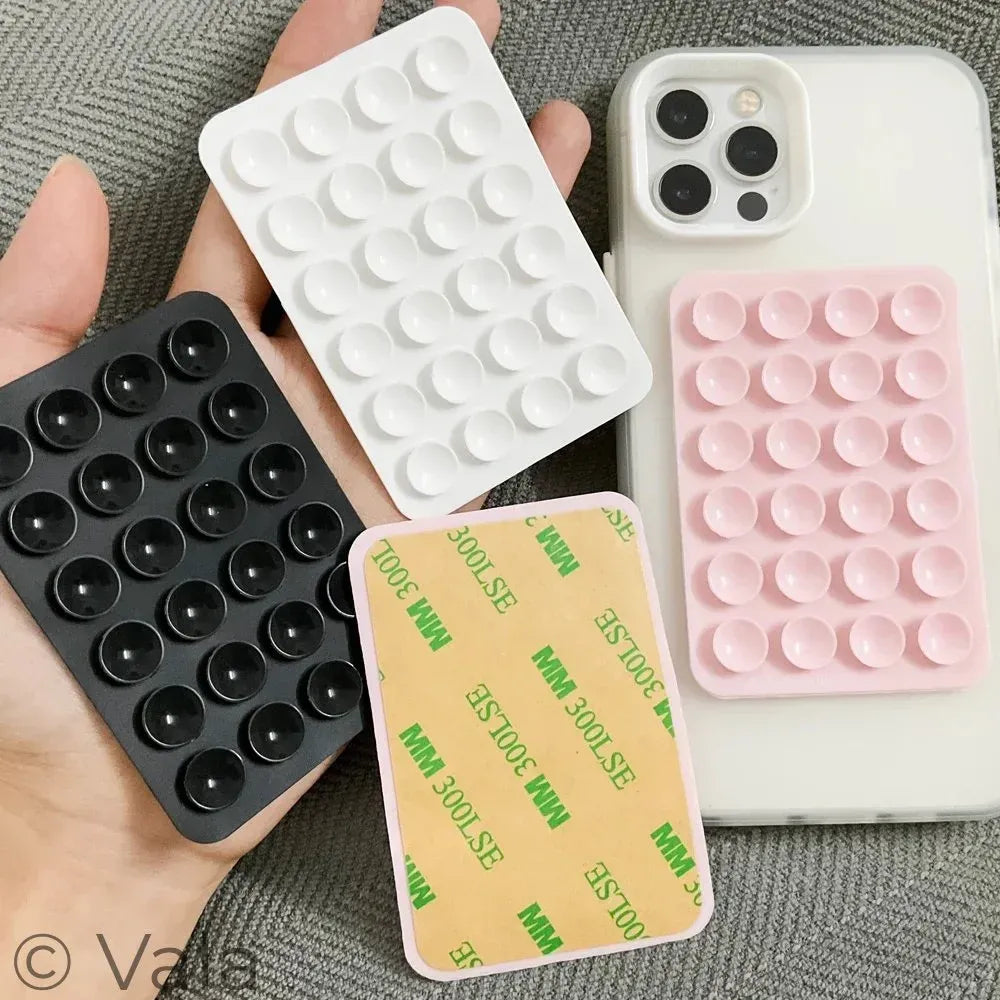 Silicone Suction Phone Mount – 3M Adhesive, Non-Slip, Selfie & Video Stand