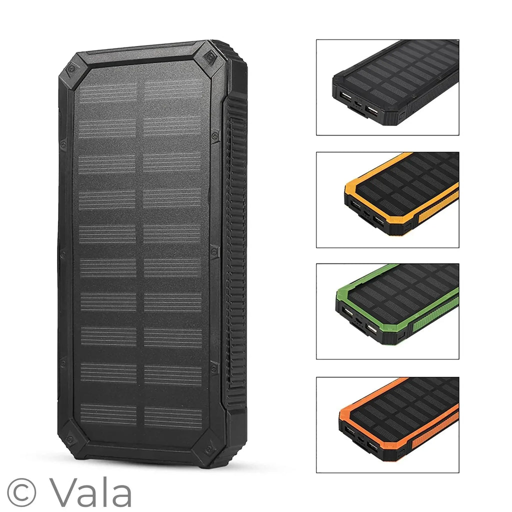 20,000mAh Solar Power Bank DIY Case Kit – Dual USB, Metal Shell