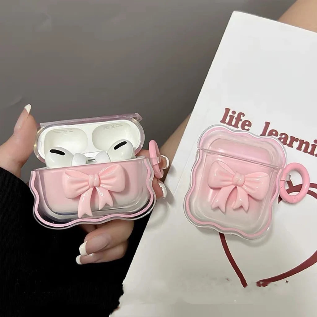 Cute 3D Bow AirPods Protective Case