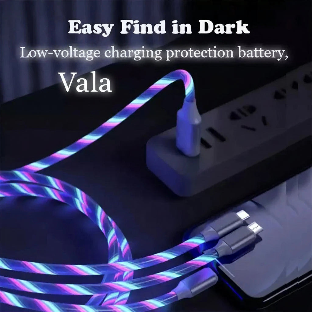 3-in-1 LED Glow Fast Charging Cable | USB-C, Lightning & Micro USB
