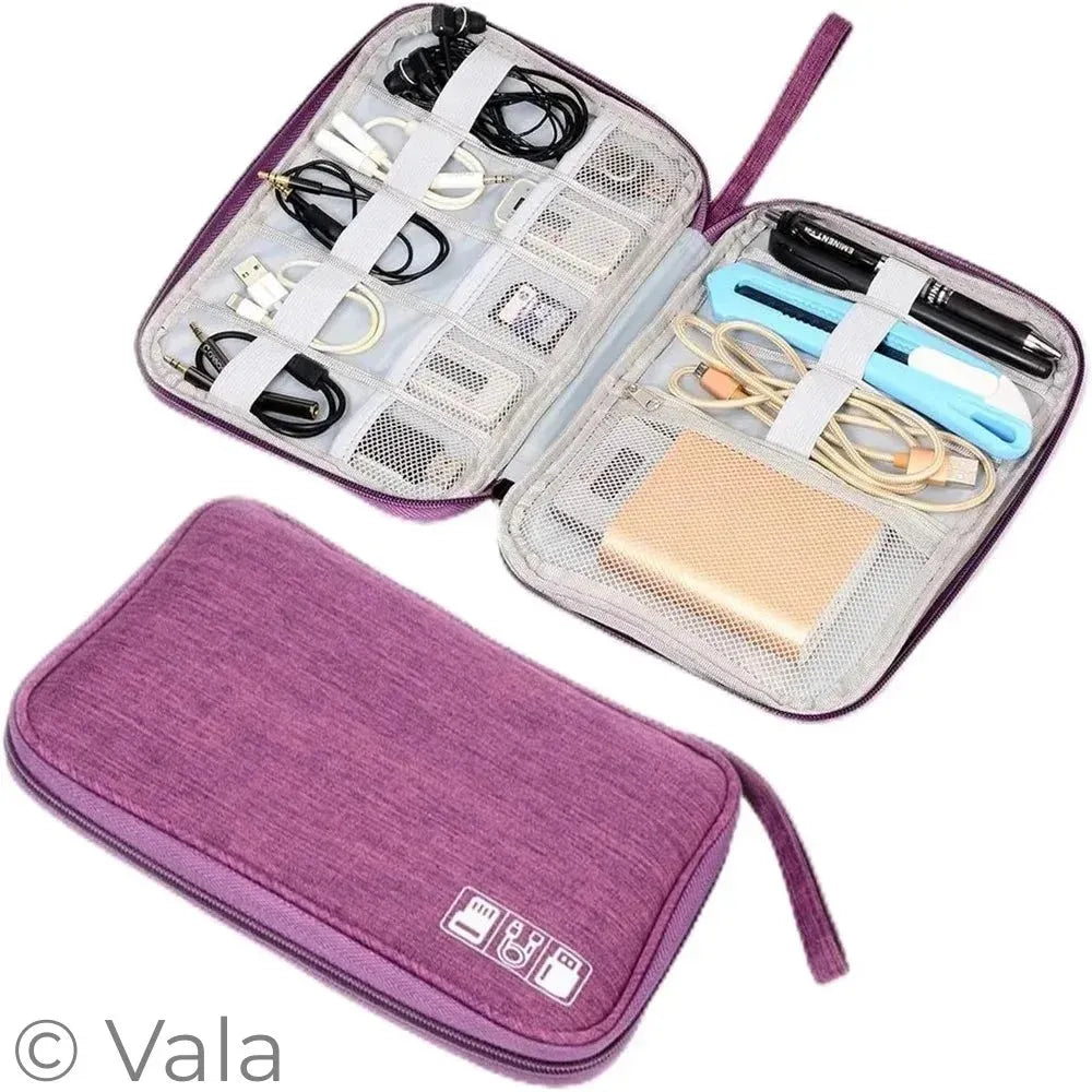 Waterproof Travel Tech Organizer Bag – Cables, Cards & Accessories