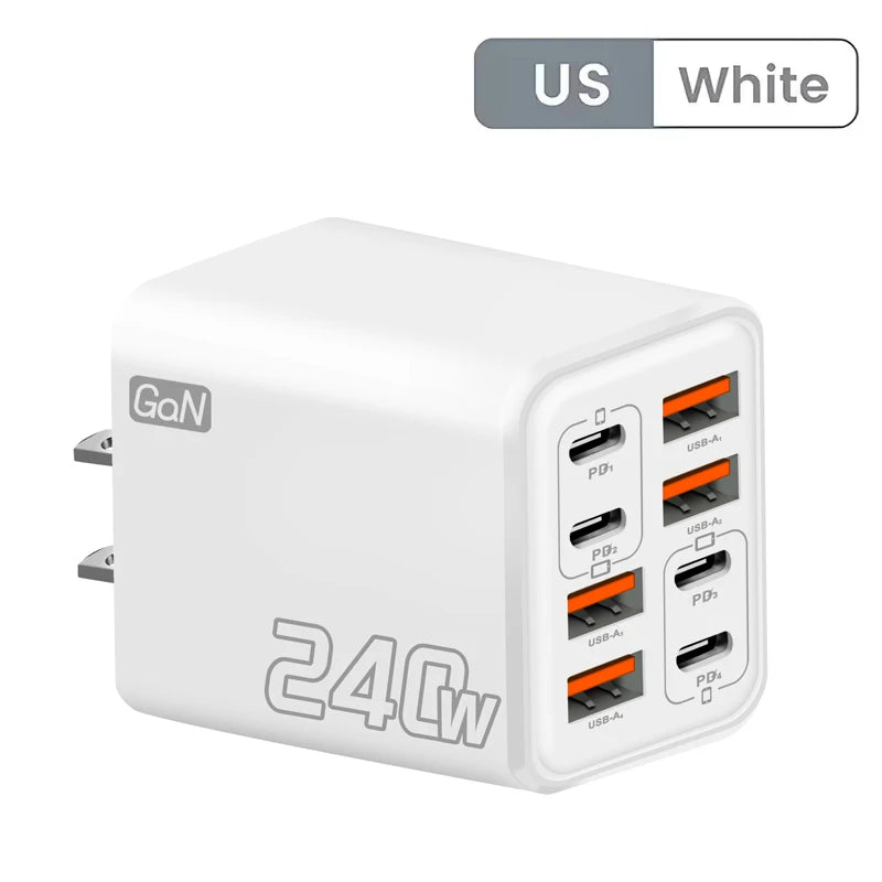 240W GaN USB-C Charger 8-in-1