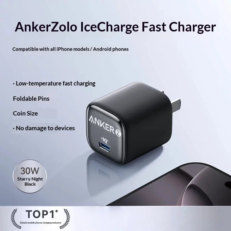 Anker 30W PD Fast Charger | USB-C Wall Charger for iPhone & Samsung