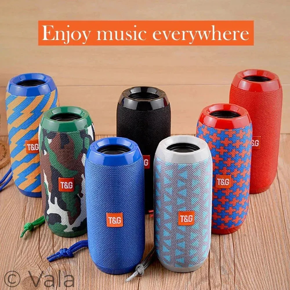 Portable Bluetooth Speaker – 360° Stereo, FM Radio, TWS & LED Lights