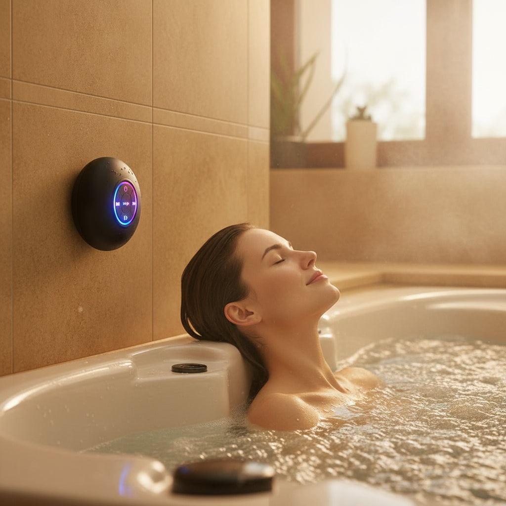 IPX4 Waterproof Bluetooth Speaker with Suction Cup