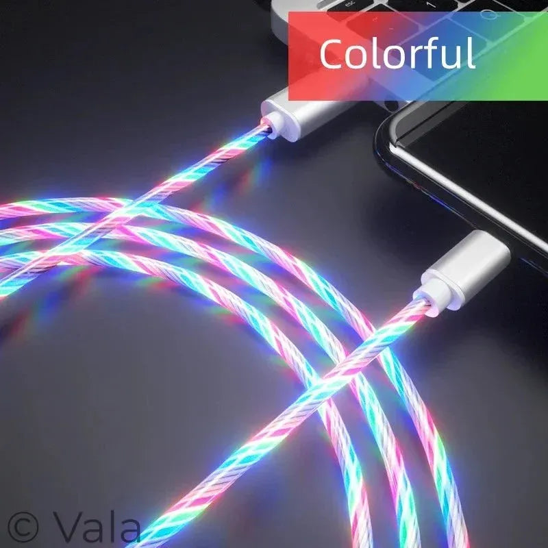 LED Glowing Charging Cable – USB-C & Micro USB, 3A Fast Charge