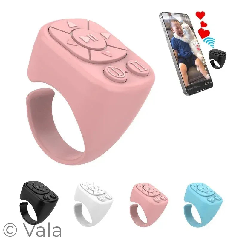 Bluetooth Scrolling Ring Remote – TikTok, Camera & Music Control