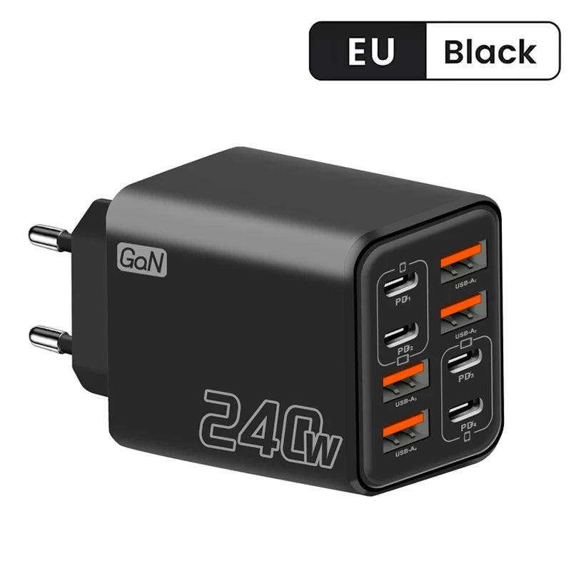 240W GaN USB-C Charger 8-in-1