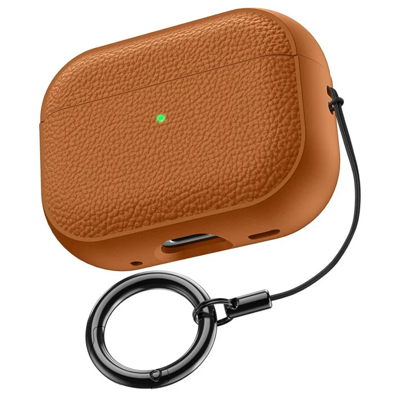 Premium Leather AirPods Case with Lanyard & Cleaning Pen