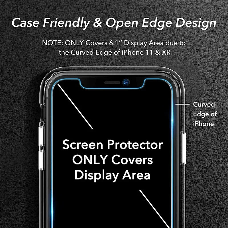 iPhone Tempered Glass Screen Protector (3 Pack)