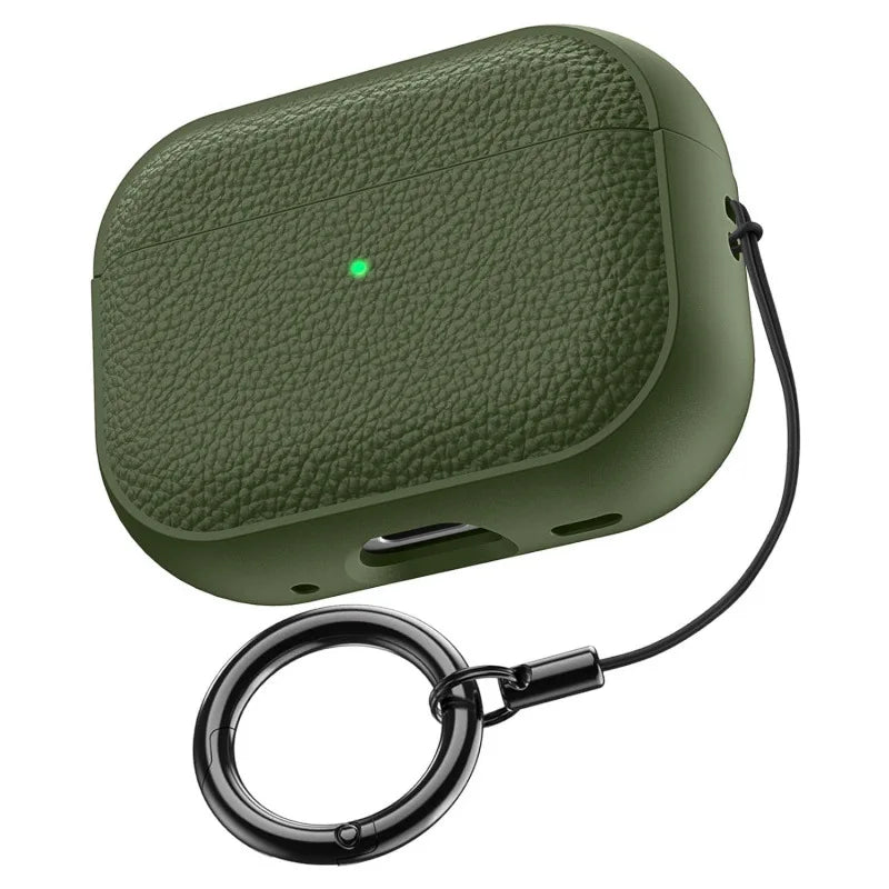Premium Leather AirPods Case with Lanyard & Cleaning Pen