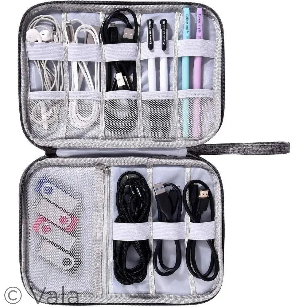 Waterproof Travel Tech Organizer Bag – Cables, Cards & Accessories