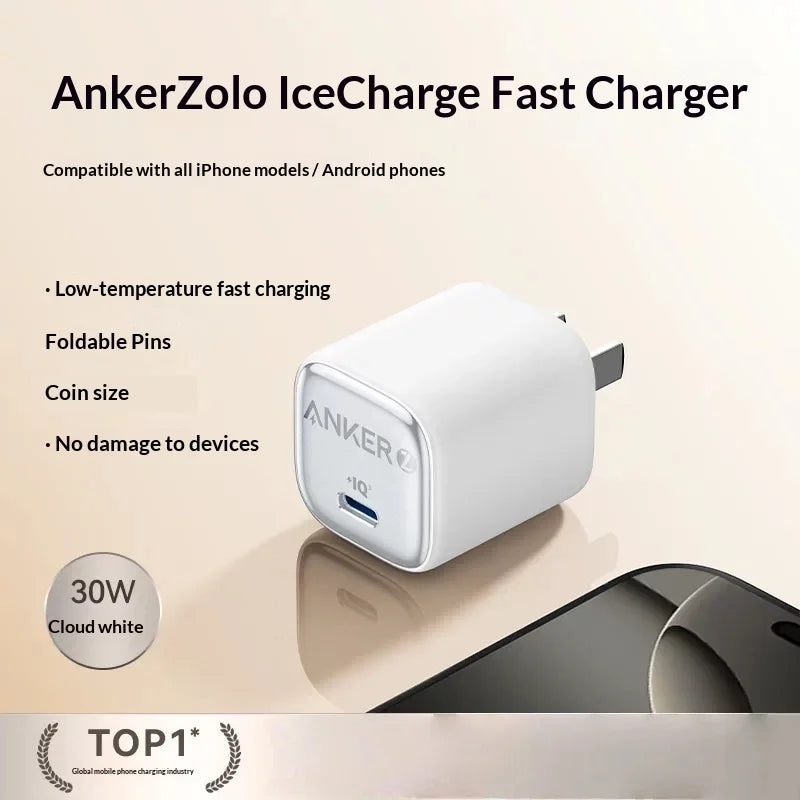 Anker 30W PD Fast Charger | USB-C Wall Charger for iPhone & Samsung
