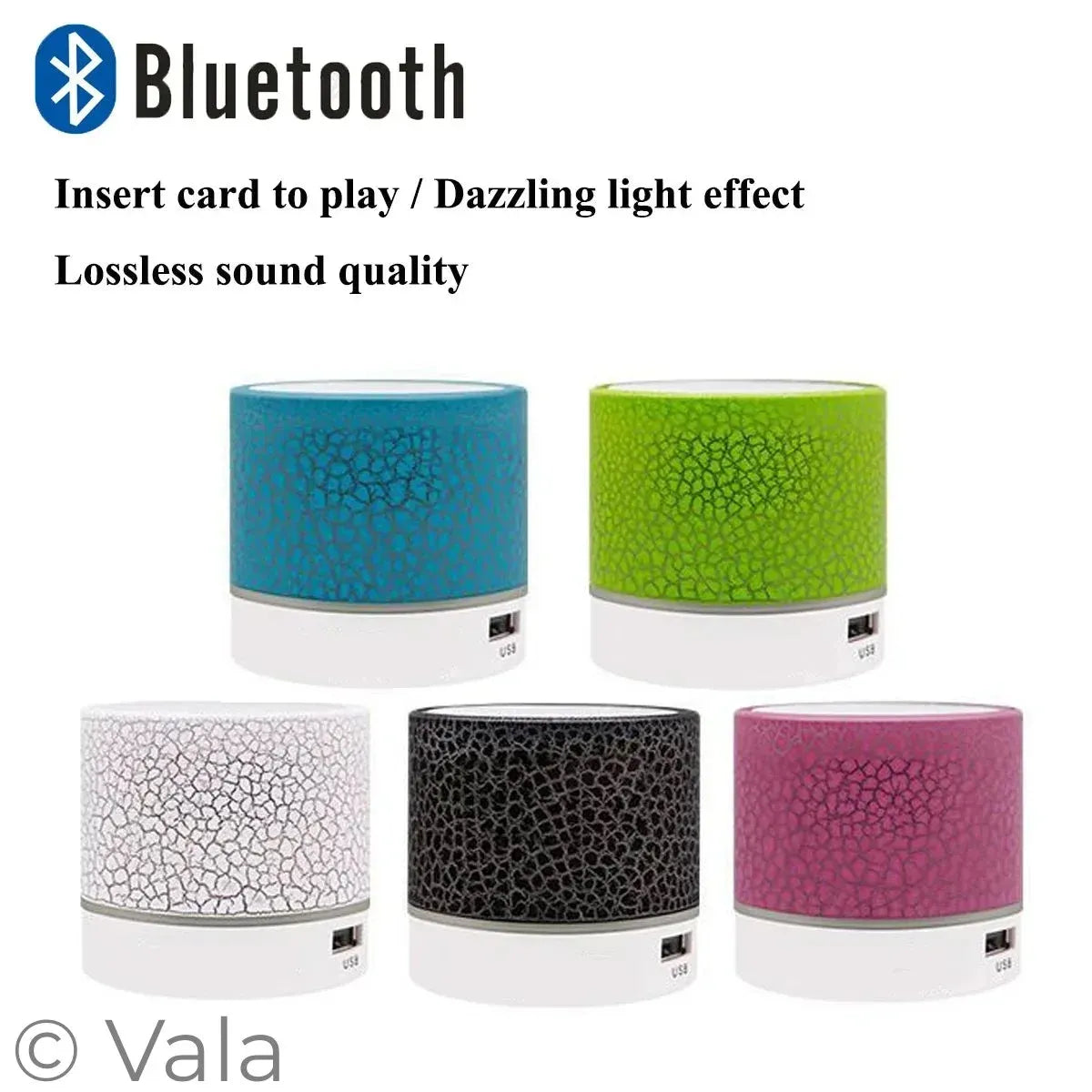Mini Bluetooth Speaker – LED Glow, TF Card & Stereo Sound