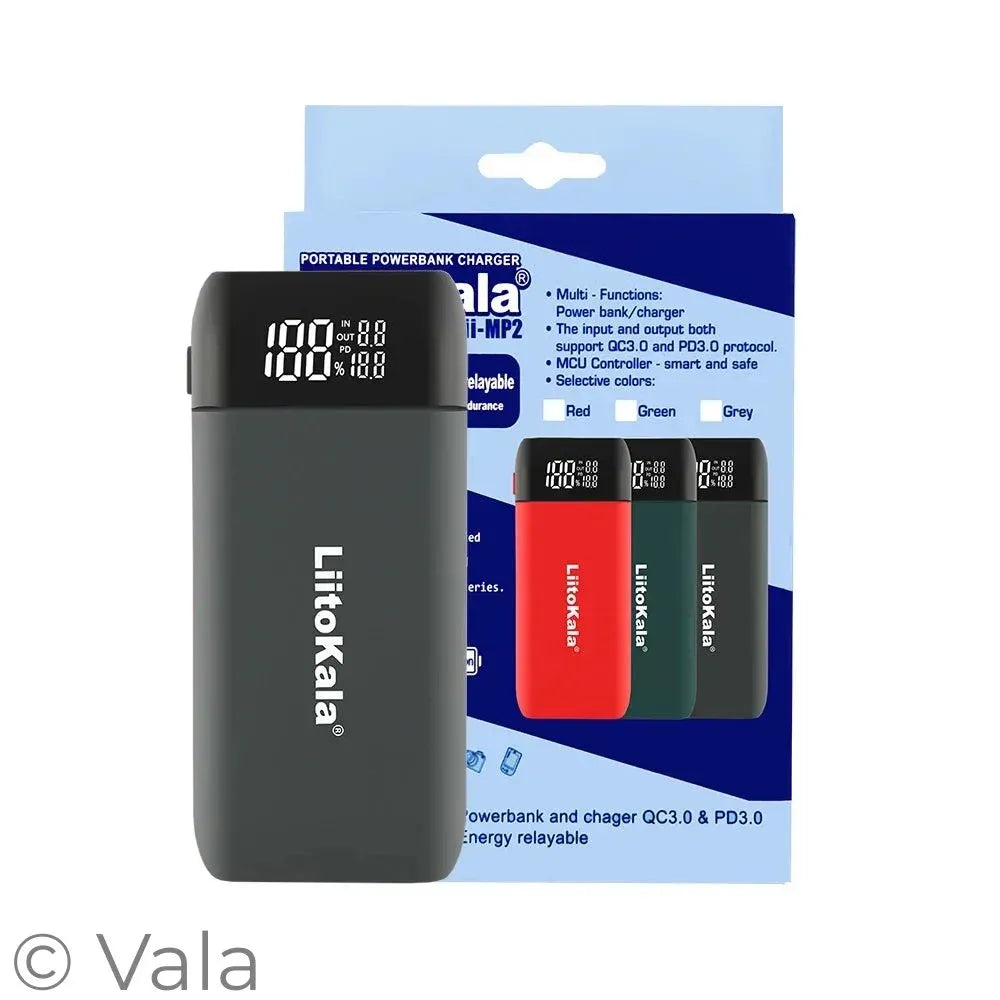 Dual Bay Battery Charger & Power Bank