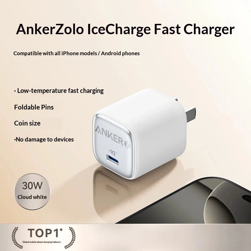 Anker 30W PD Fast Charger | USB-C Wall Charger for iPhone & Samsung