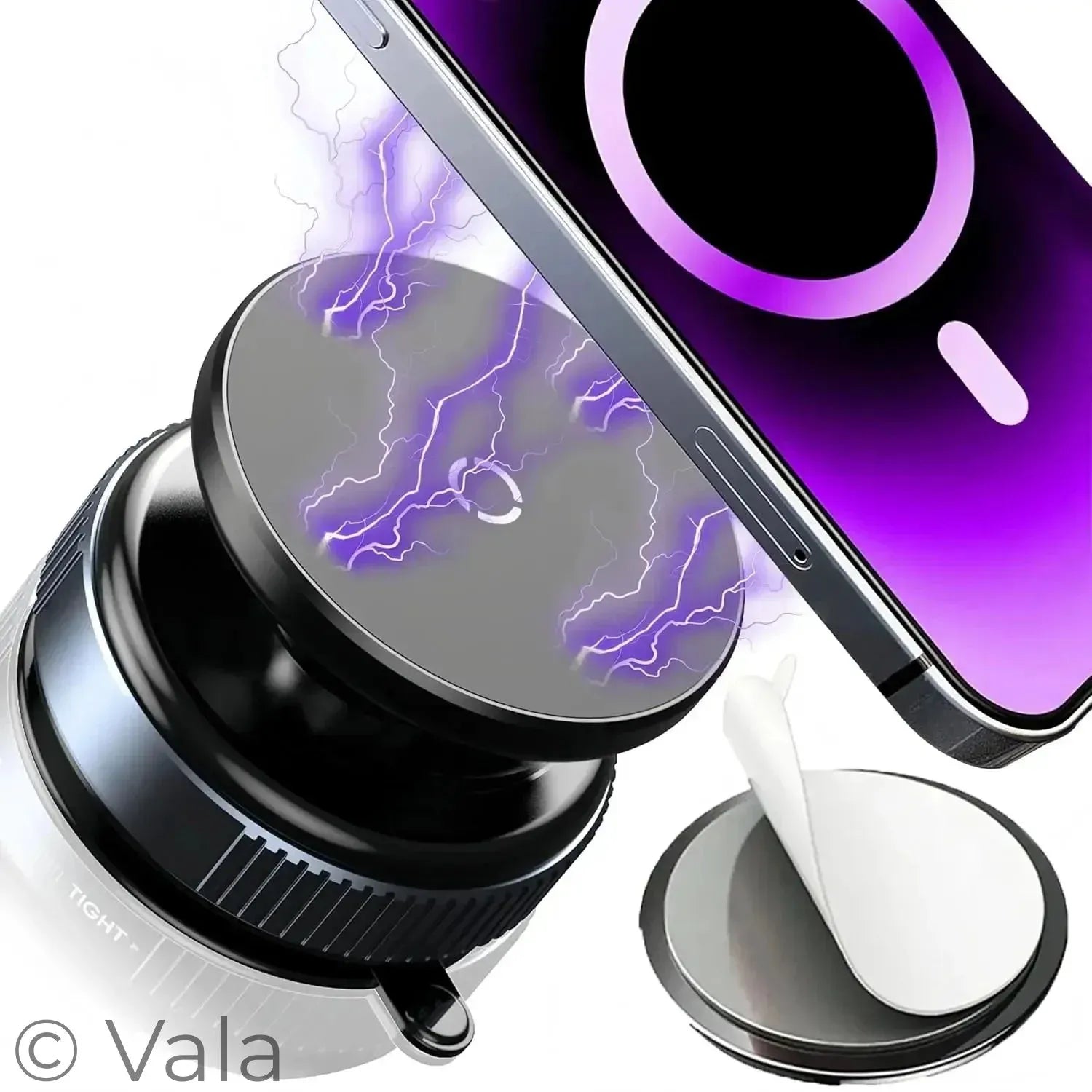 Magnetic Phone Holder – 360° Rotatable, Ultra-Strong Suction Mount