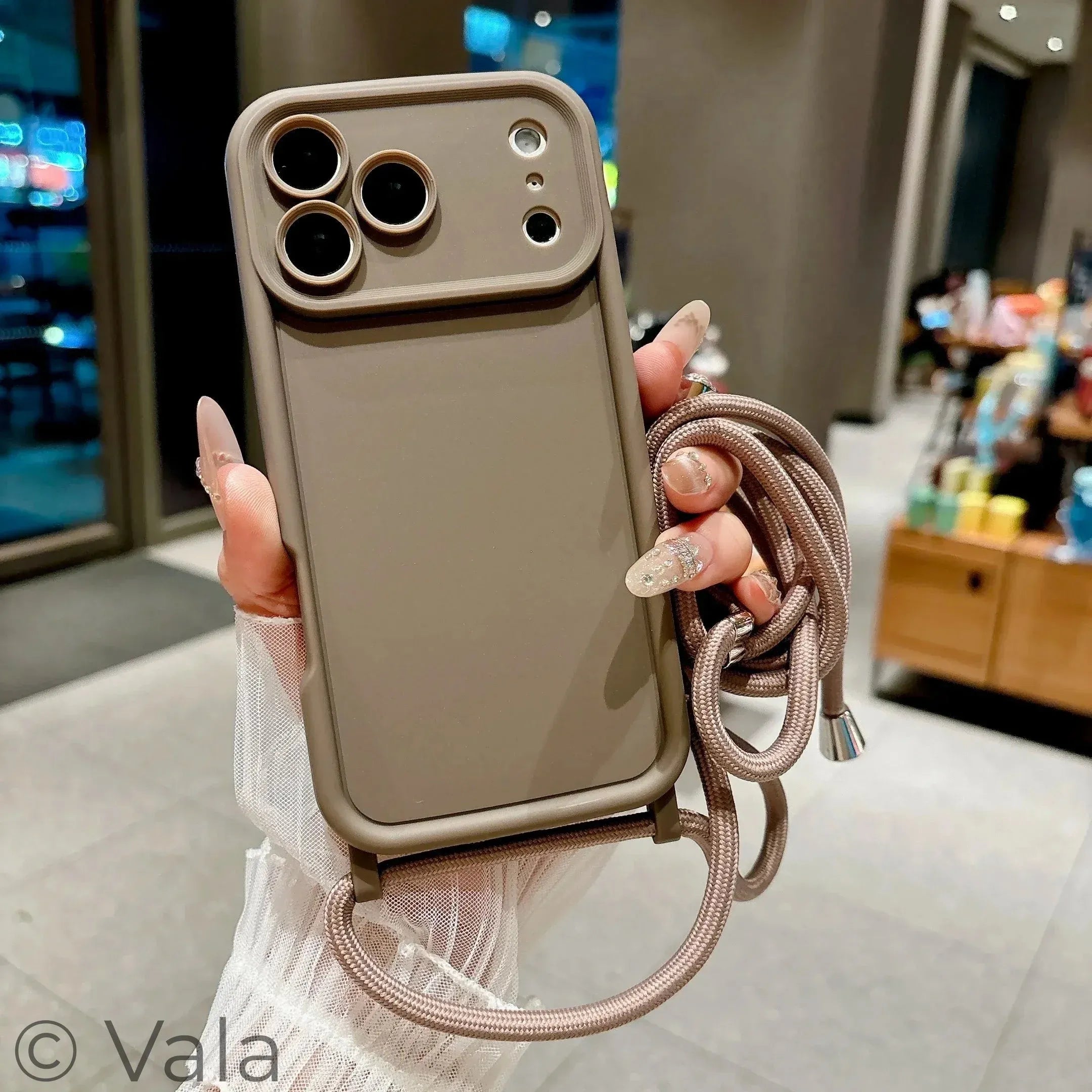 iPhone Crossbody Case with Lanyard | Soft Silicone Cover | iPhone 7–18 Pro Max, SE, Air