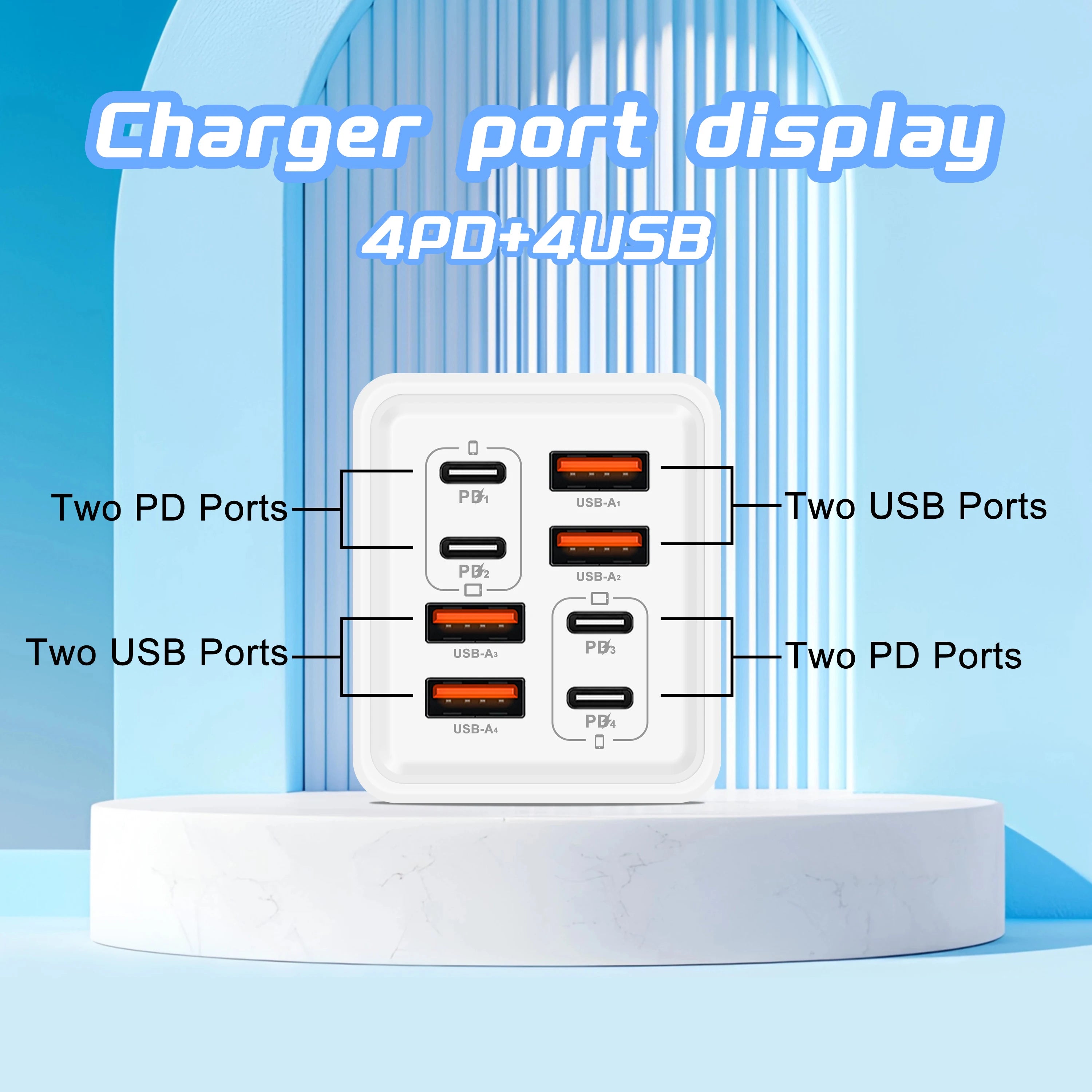 240W GaN USB-C Charger 8-in-1