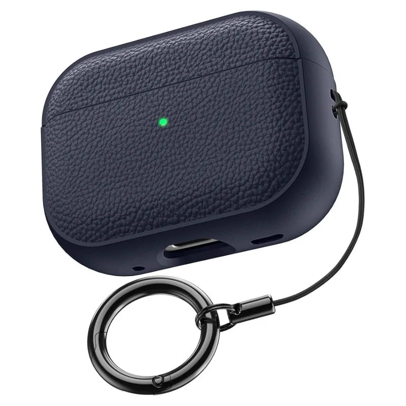 Premium Leather AirPods Case with Lanyard & Cleaning Pen